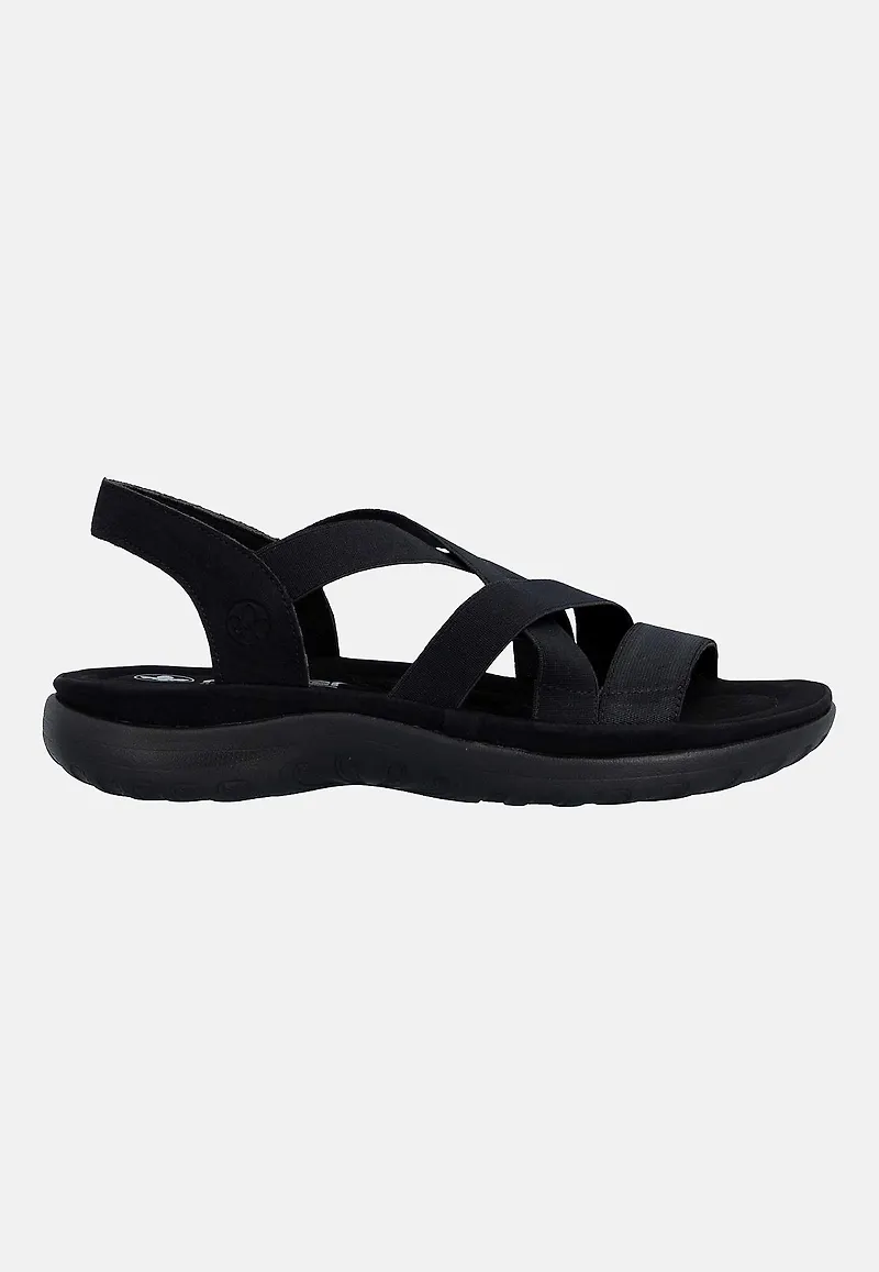 Sandal med elastiska remmar