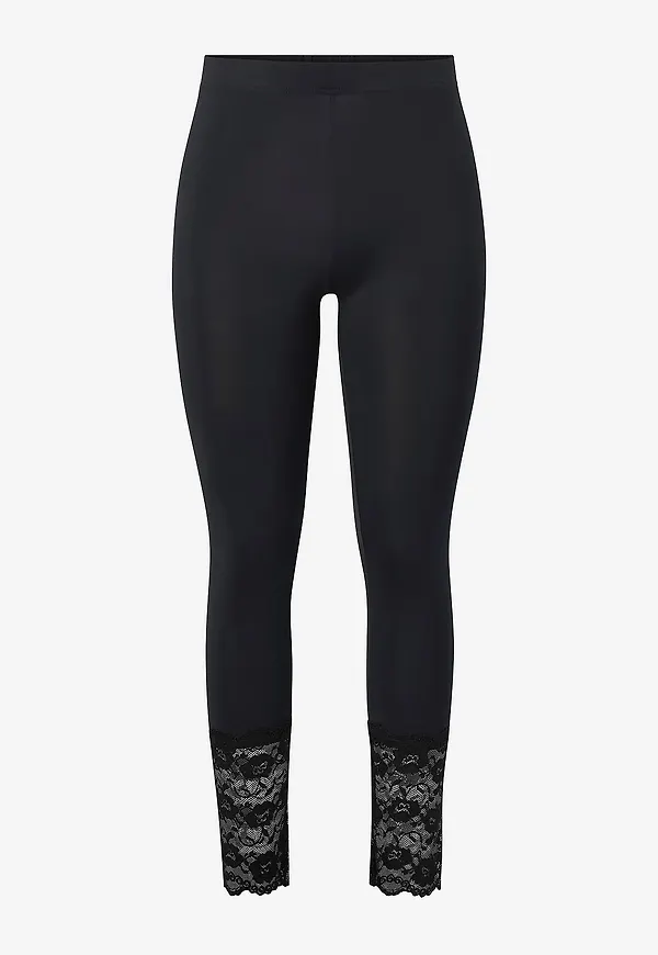 Sandgaard - Leggings Luxembourg - Pant With Lace - Svart