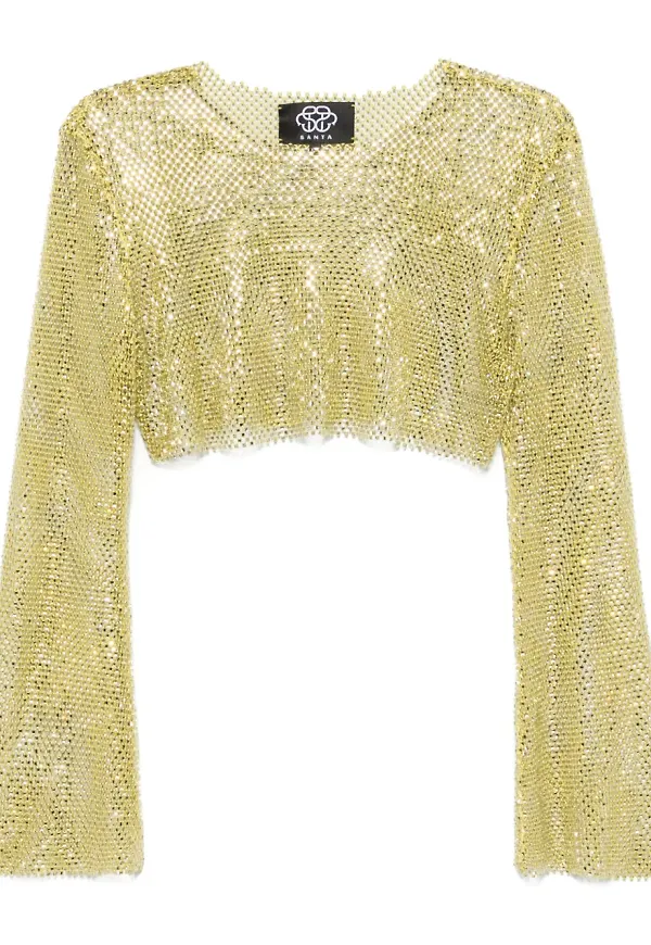 Santa Brands långärmad croptop - Gul