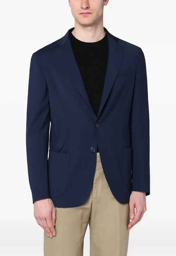 Santaniello enkelknäppt blazer - Blå