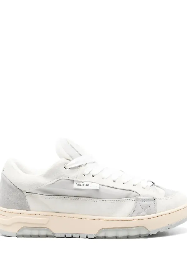 SANTHA sneakers med panel - Grå