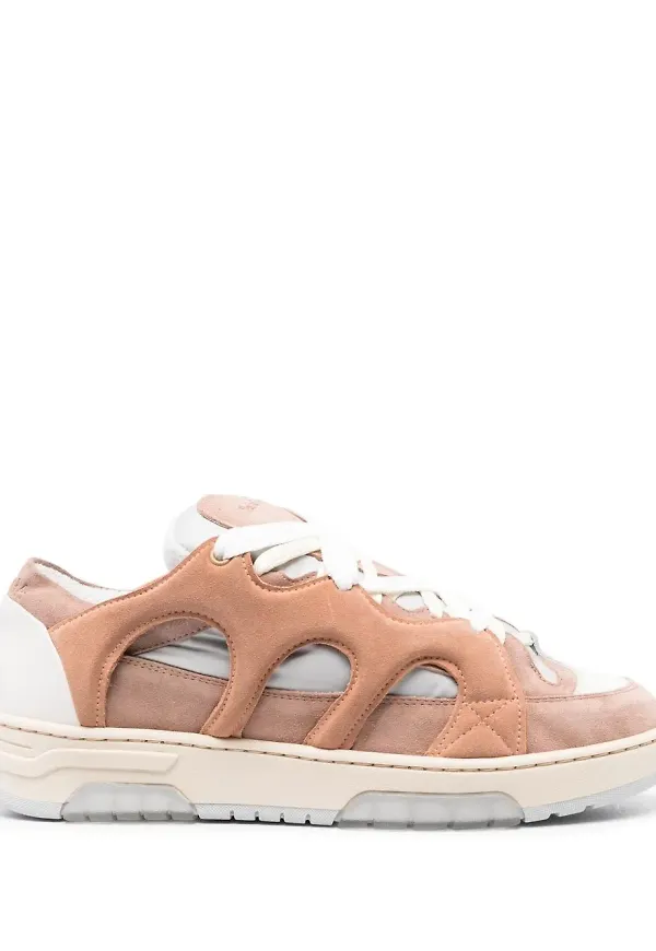 SANTHA sneakers med panel - Rosa