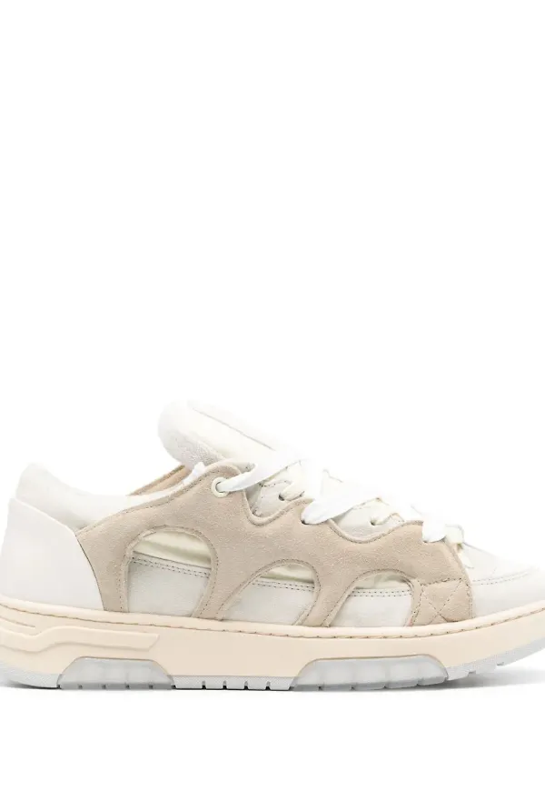 SANTHA sneakers med vadderad panel - Neutral