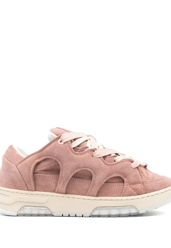 SANTHA sneakers med vadderad panel - Rosa