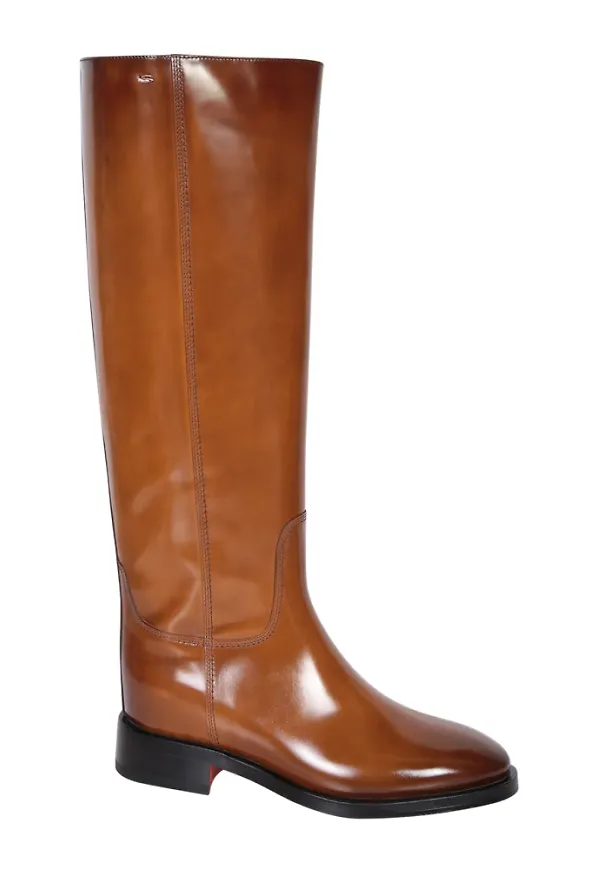 Santoni, Skor, Dam, 37 1/2 EU, Läder, Bruna ankelboots