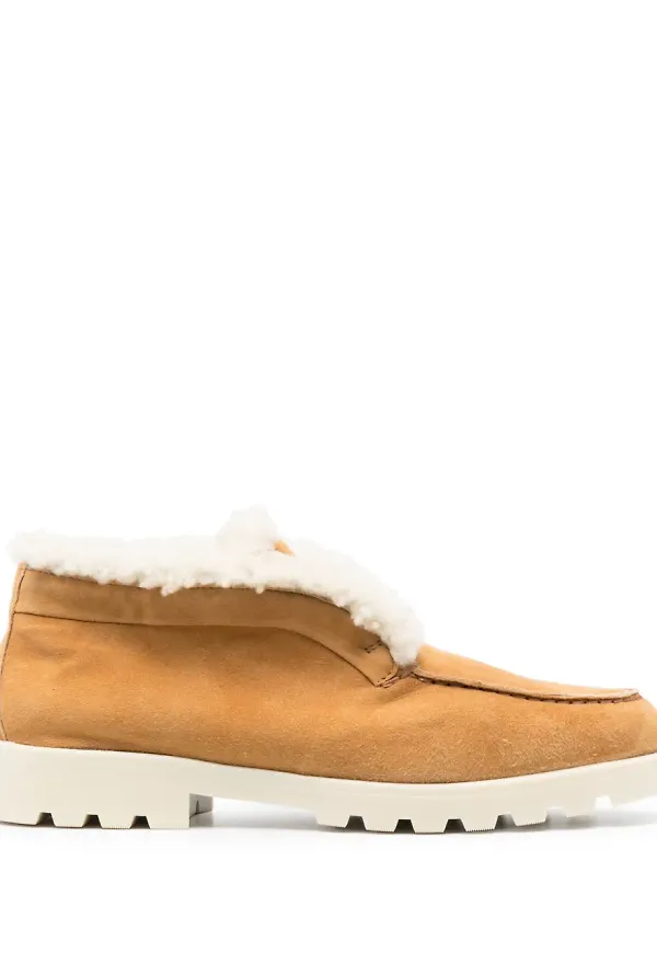 Santoni fårskinnsloafers - Neutral
