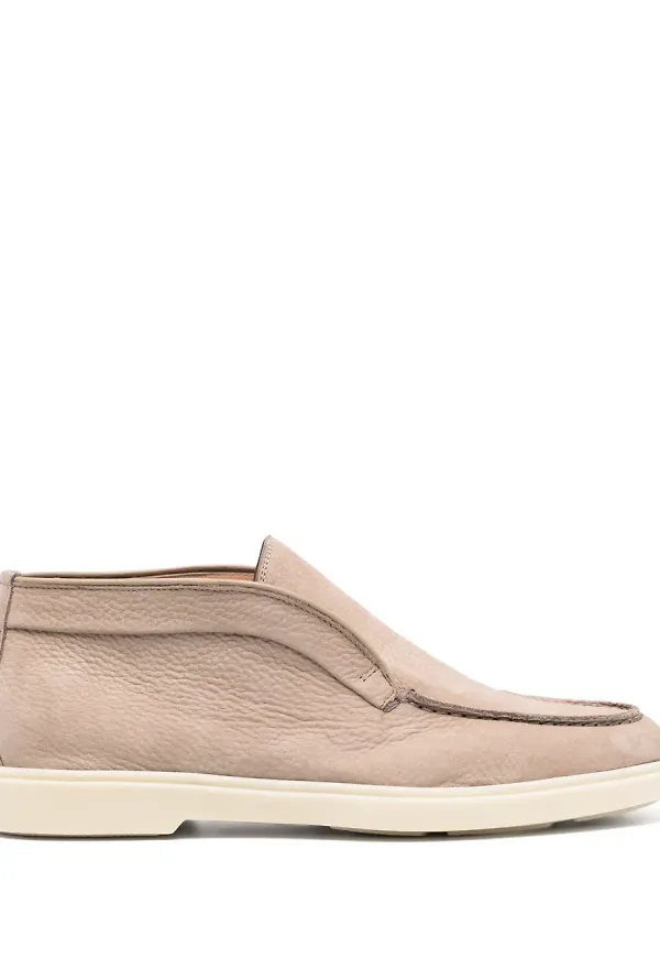 Santoni loafers i mocka - Brun