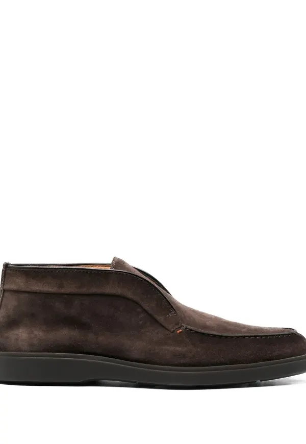 Santoni ökenkängor i mocka - Brun