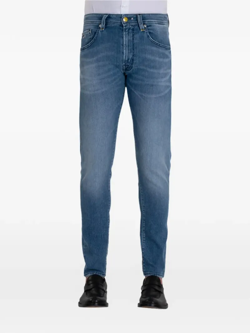 Sartoria Tramarossa straight-jeans med logotyp - Blå