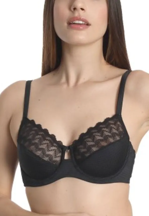 sassa BH Beautiful Classic Underwired Bra Svart polyamid E 95 Dam