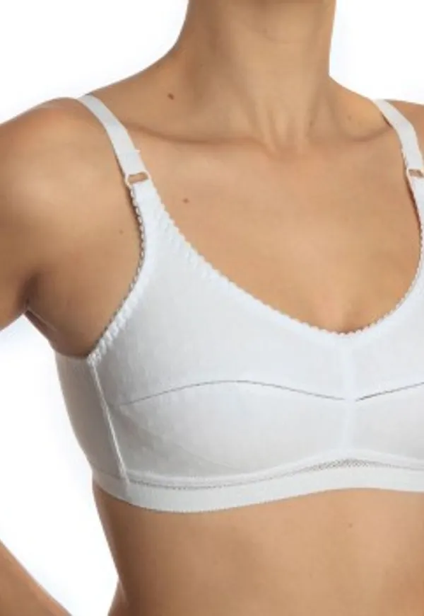sassa BH Cotton Soft Bra Vit bomull C 80 Dam