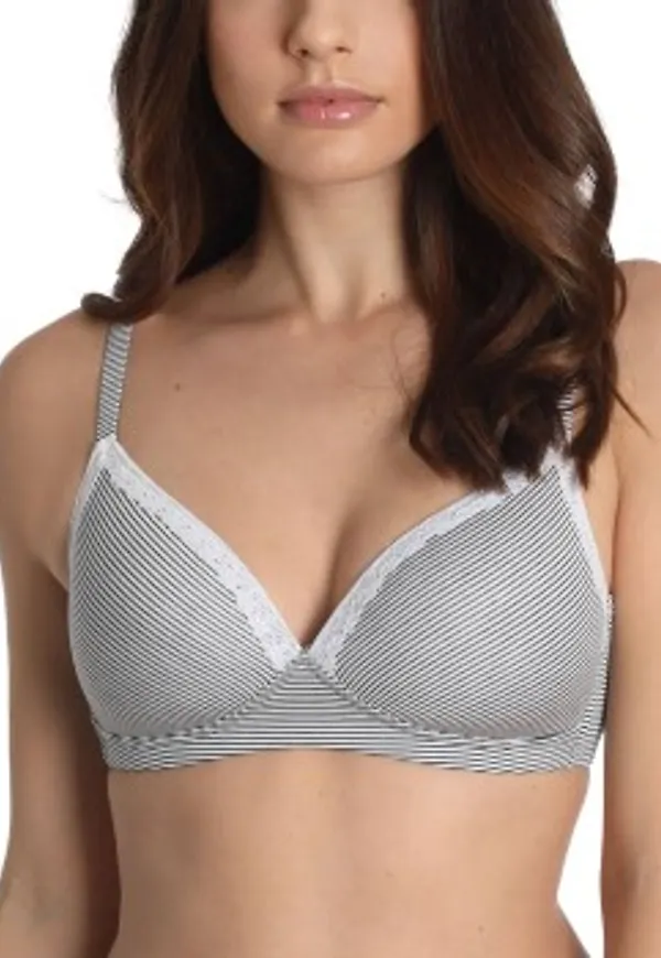 sassa BH Stripe Range Padded Soft Bra Vit m Ränder viskos B 90 Dam