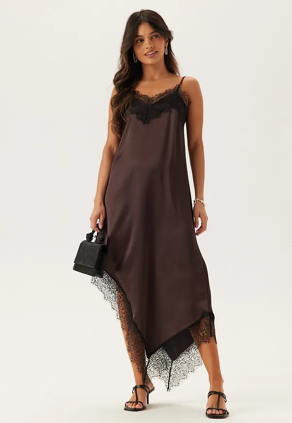 Satin Lace Slip Dress