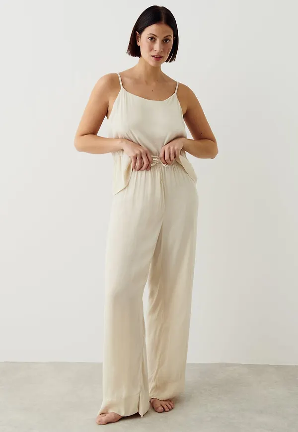 Satin loungewear trousers