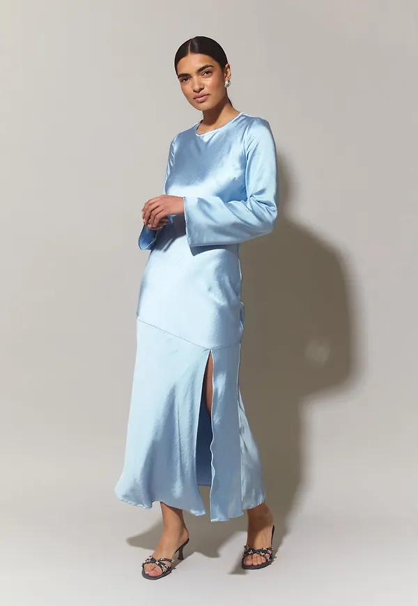 Satin maxi dress