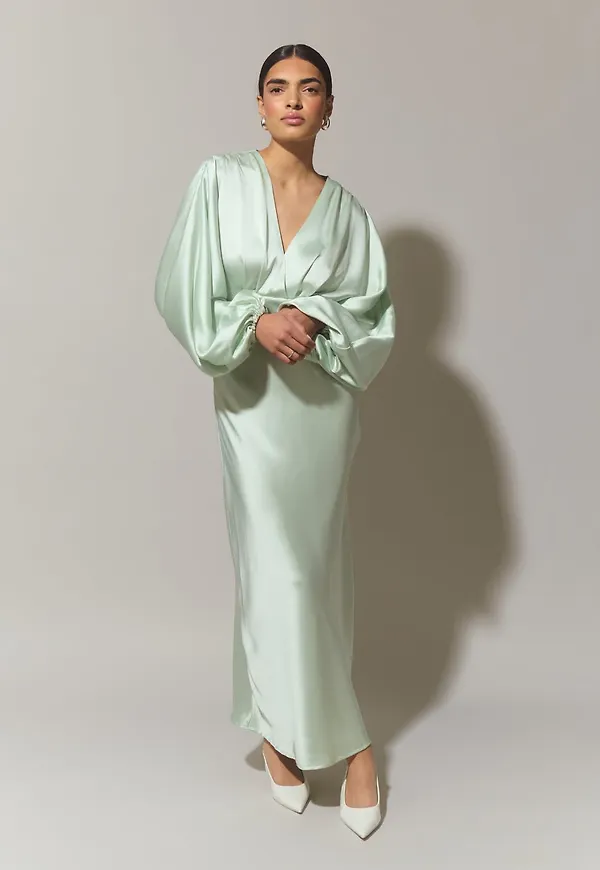 Satin midaxi dress