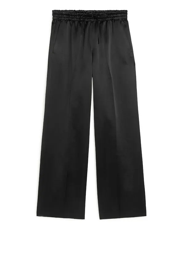 Satin Trousers - Black