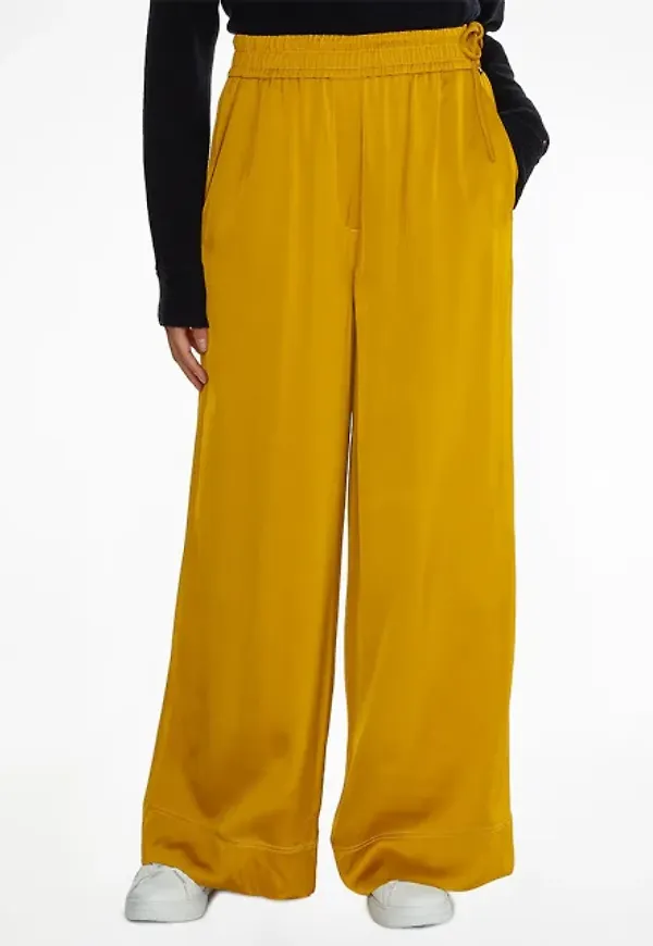 Satin Wide Leg Trousers