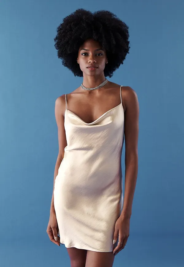 Satina mini cowl neck dress