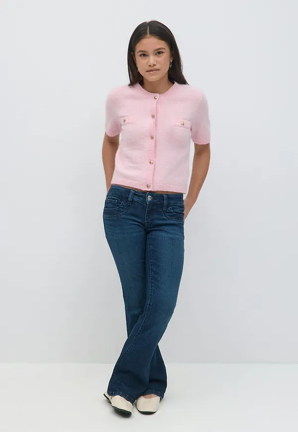 Gina Tricot - Scandi low waist bootcut jeans - low waist jeans - Blå - 134 - Tjej