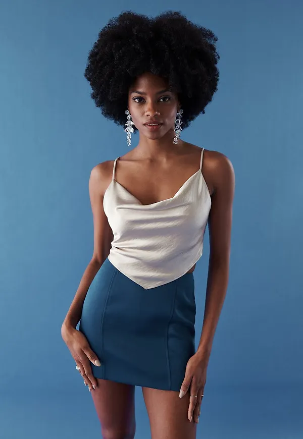 Scarf cowlneck singlet