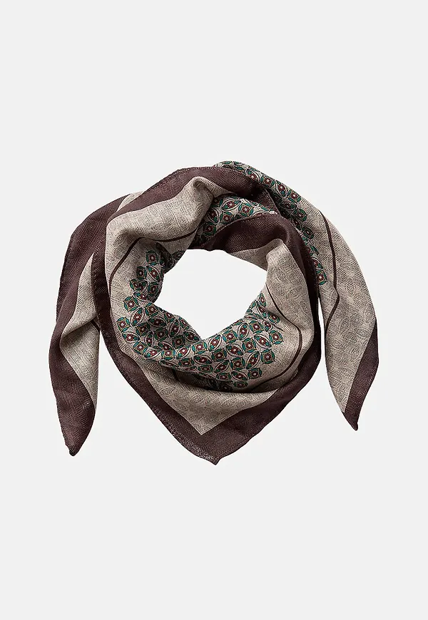 Scarf med geometriskt tryck