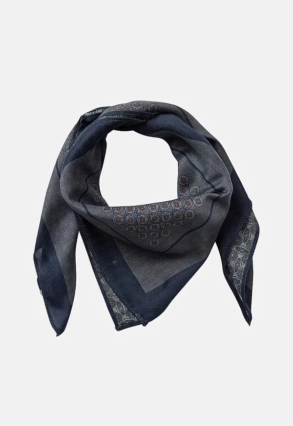 Scarf med geometriskt tryck