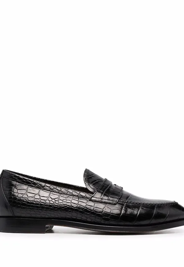Scarosso Stefano läderloafers - Svart