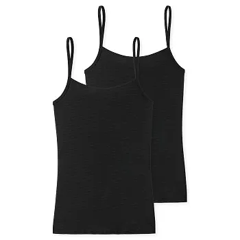 Schiesser 2P Modal Essentials Spaghetti Strap Tops Svart XX-Large Dam
