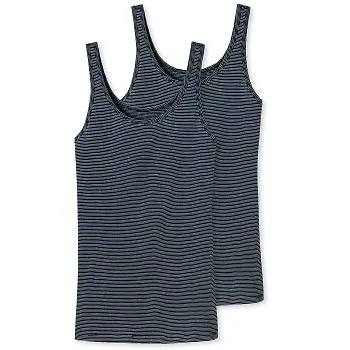 Schiesser 2P Modal Essentials Tank Tops Mörkblå 48 Dam