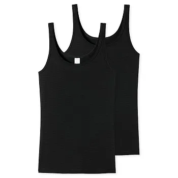 Schiesser 2P Modal Essentials Tank Tops Svart 40 Dam