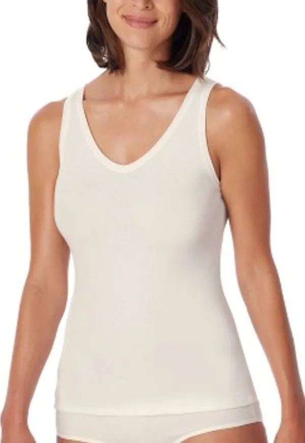 Schiesser Fine Rib Top Champagne bomull XX-Large Dam
