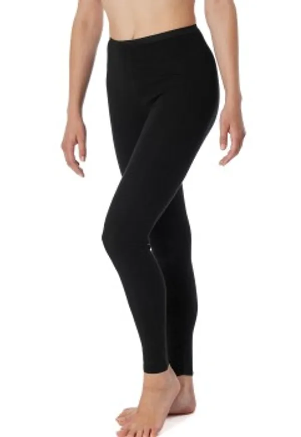 Schiesser Luxury Leggings Svart bomull 38 Dam