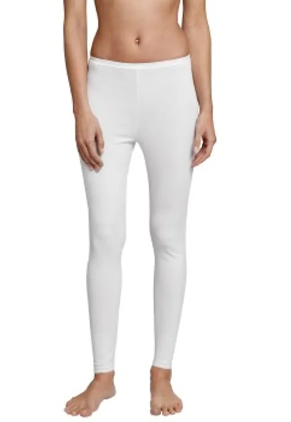 Schiesser Luxury Leggings Vit bomull 38 Dam