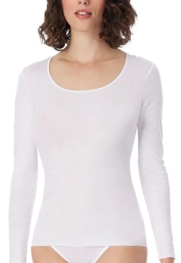 Schiesser Luxury Shirt Vit bomull 40 Dam