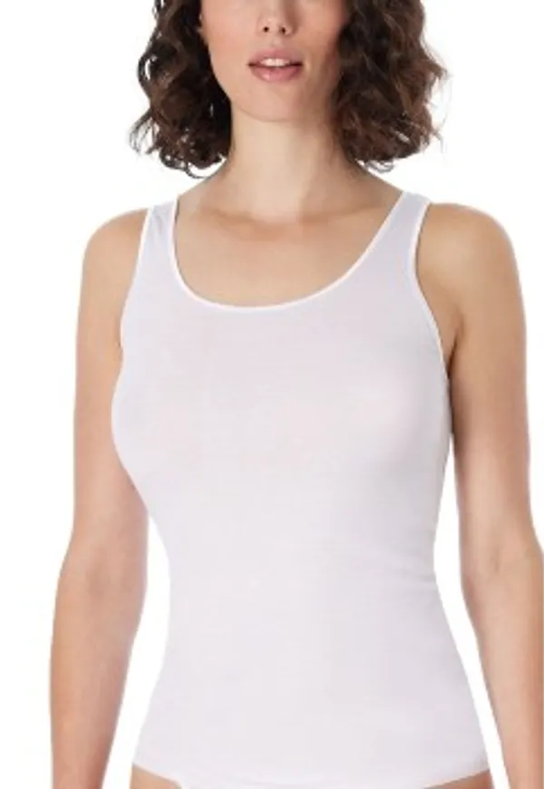 Schiesser Luxury Top Vit bomull 40 Dam