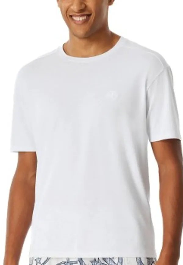 Schiesser Mix and Relax Men Short Sleeve Shirt Vit bomull Small Herr