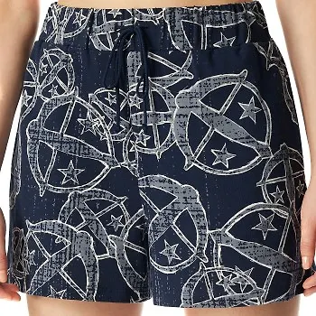 Schiesser Mix and Relax Women Shorts Mörkblå bomull Small Dam