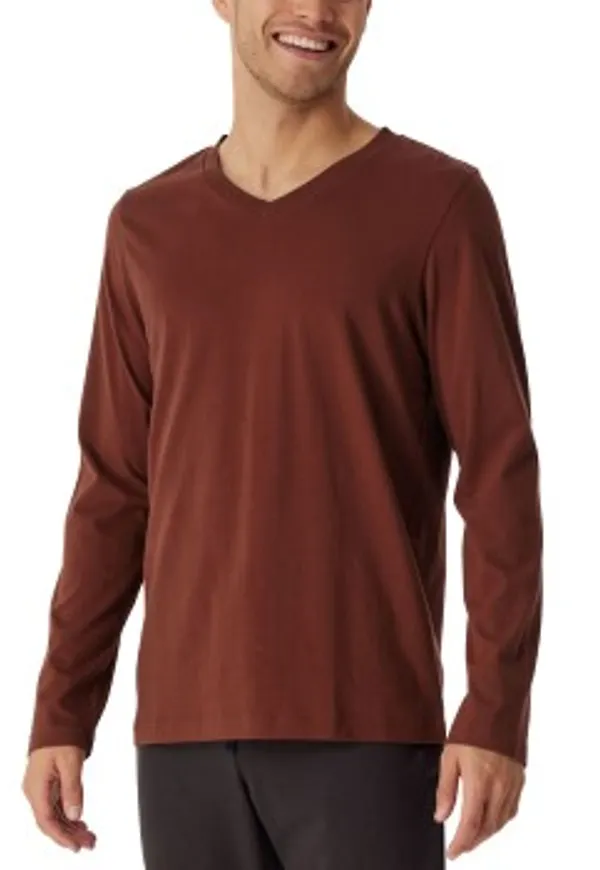 Schiesser Mix Plus Relax Long Sleeve Sweatshirt Vinröd bomull 54 Herr