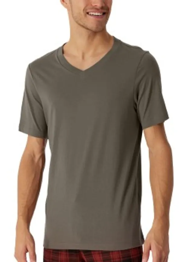 Schiesser Mix Plus Relax T Shirt Brun 58 Herr