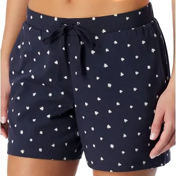 Schiesser Women Mix and Relax Cotton Shorts Vit/Marin bomull 46 Dam