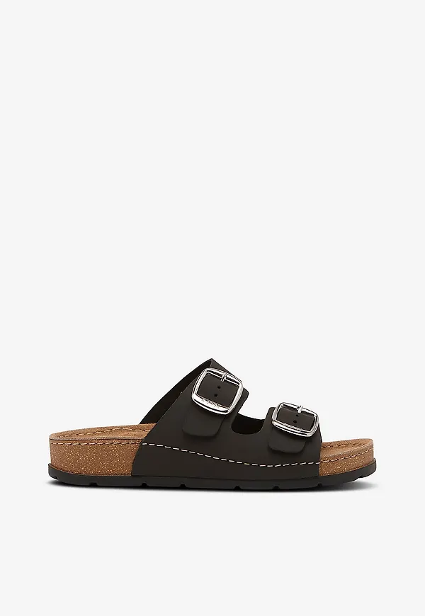 Scholl - Sandal Bora 2 Buckels - Svart