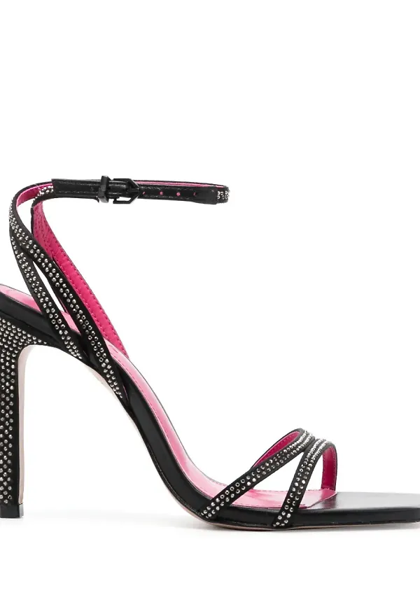 Schutz sandaler med strass 105 mm - Svart