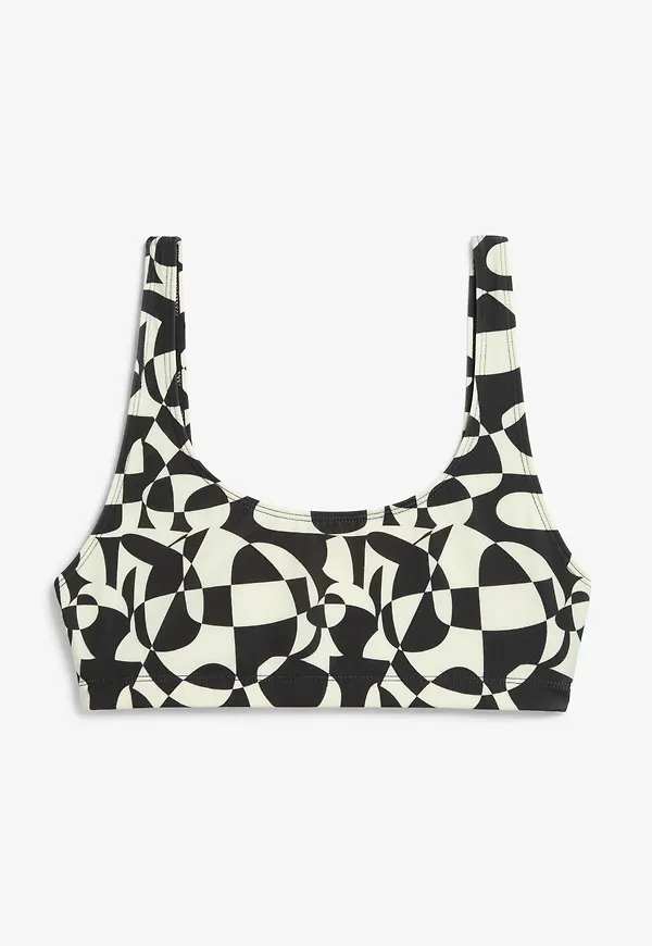 Scoop neck bikini top - Beige