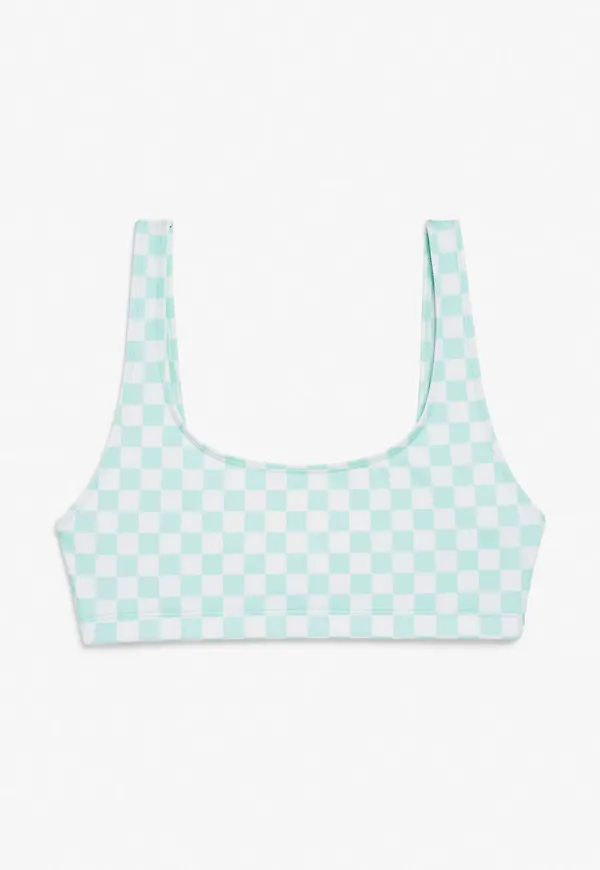Scoop neck bikini top - Green