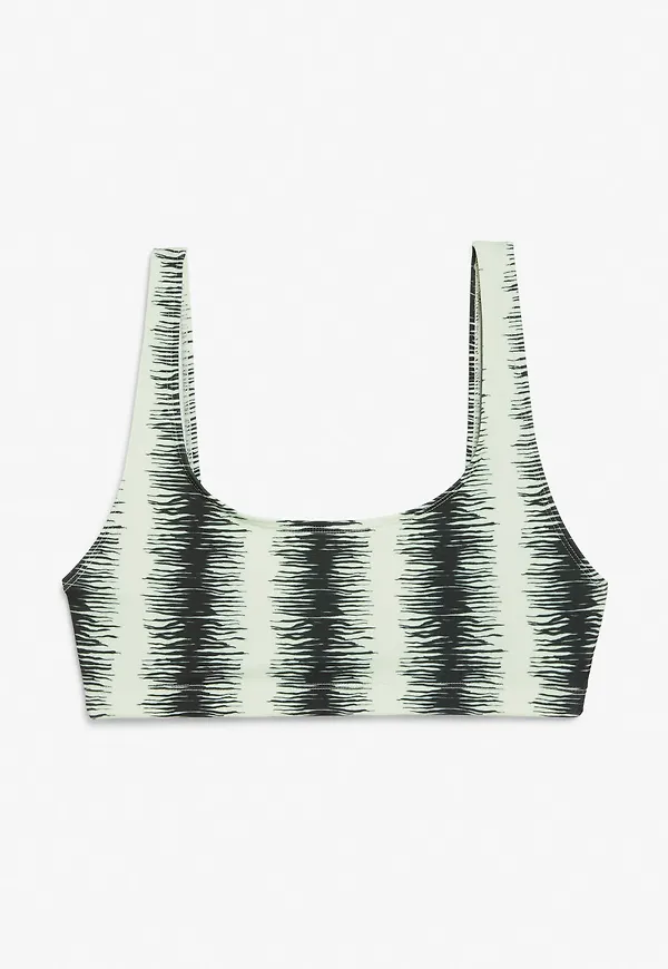 Scoop neck bikini top - Green