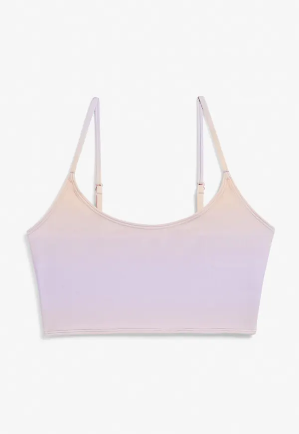 Scoop neck bikini top - Purple