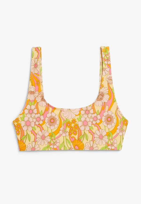 Scoop neck bikini top - Yellow
