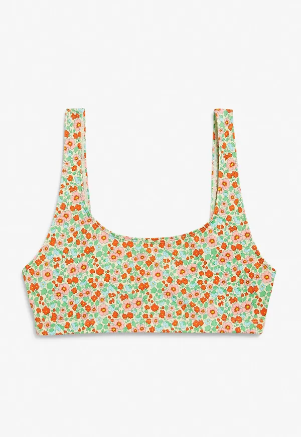 Scoop neck bikini top - Yellow