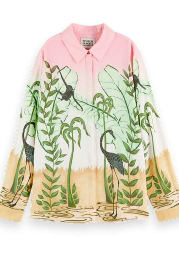Scotch & Soda - Skjortor - Grön - Dam - Storlek: M,S